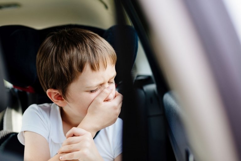 Motion Sick kid during Family Road Trip