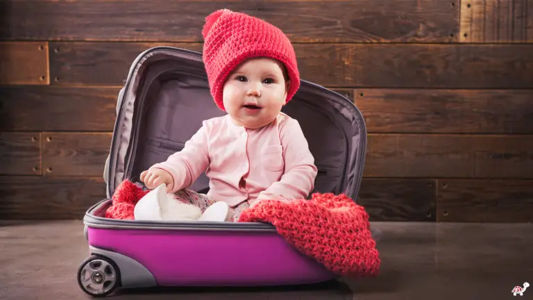 Travel with Baby in suitcase