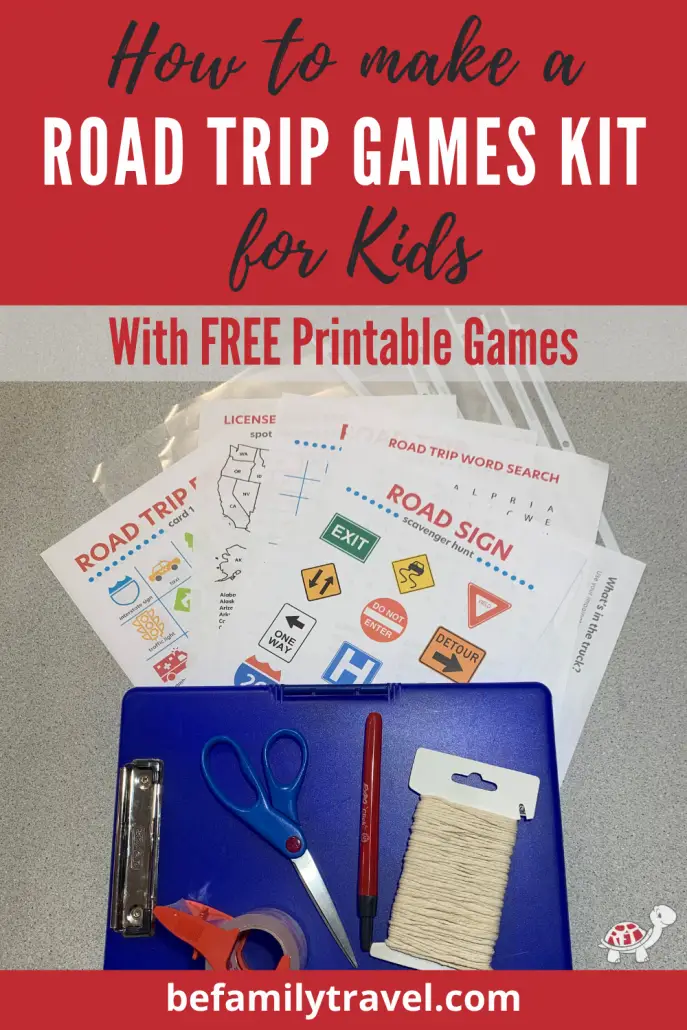 Printable Road Trip Games Kit