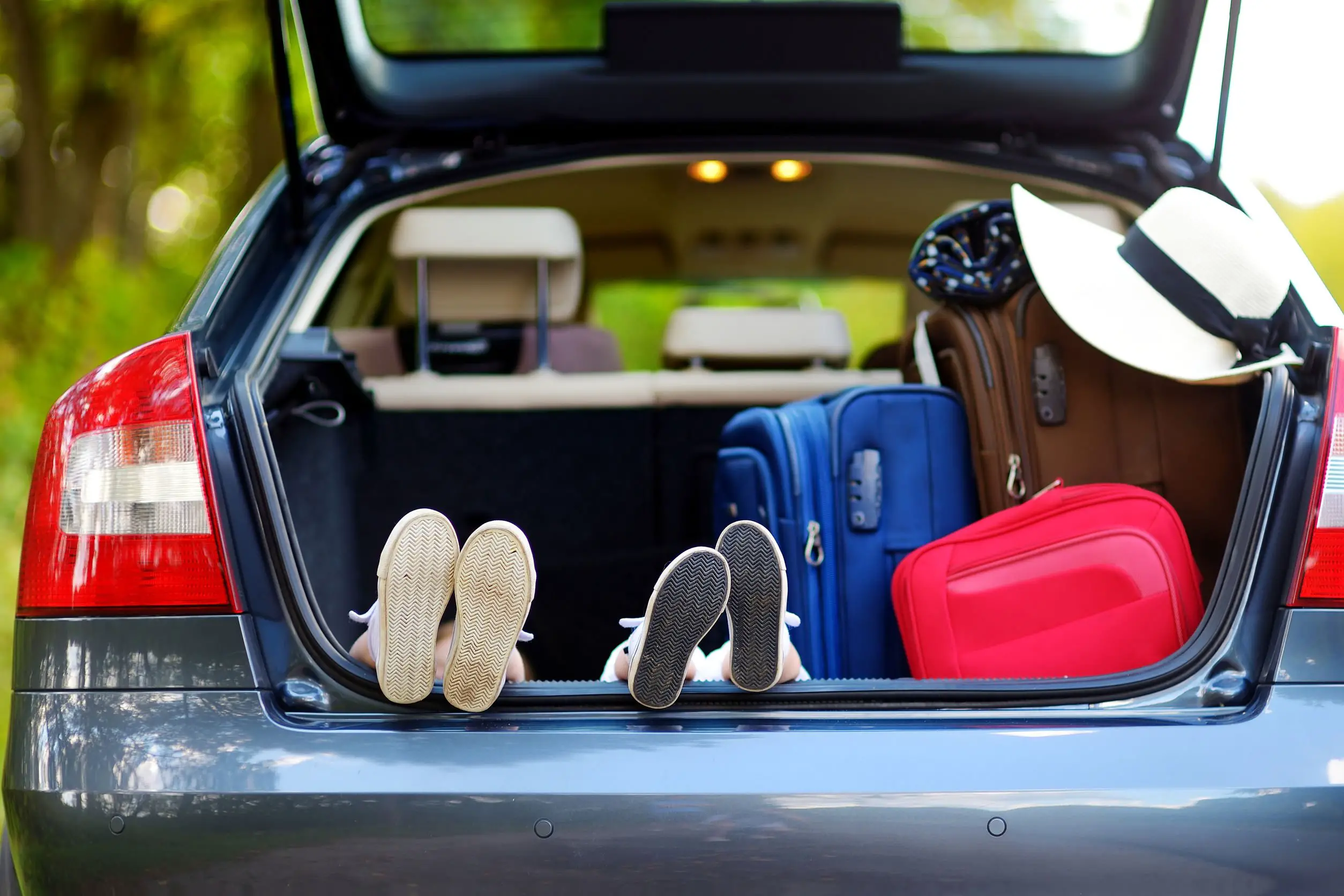 how to pack your car for a family road trip